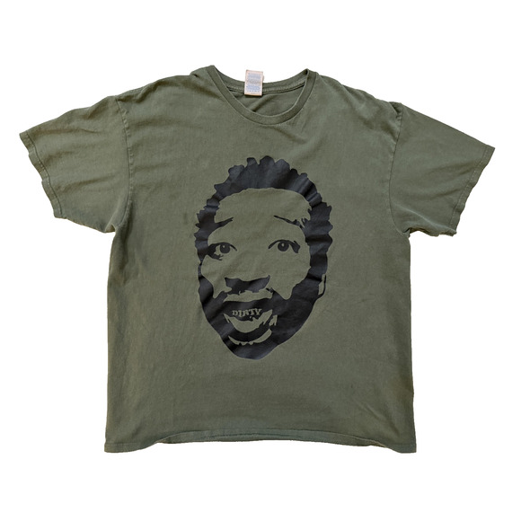 Ol' Dirty Bastard Wu Tang Vintage Graphic TShirt Mens XL Green Hip Hop Rap Tee - Picture 1 of 6